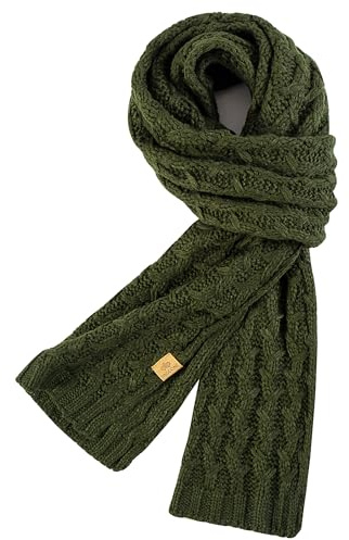 PAGE ONE Women's Ribbed Knit Scarf Winter Warm Long Big Wrap Cashmere Wool Thick Large Chunky Scarf for Women