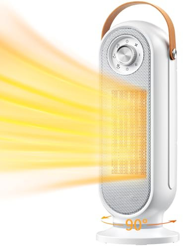 Space Heater Regular White, Elektrische Heizung FüR Den Innenbereich, Tragbare Raumheizung FüR Das BüRo, 1500w Schnell Heizende Raumheizung Mit Thermostat,Ultra-Leise Raumheizung FüR Das Schlafzimmer