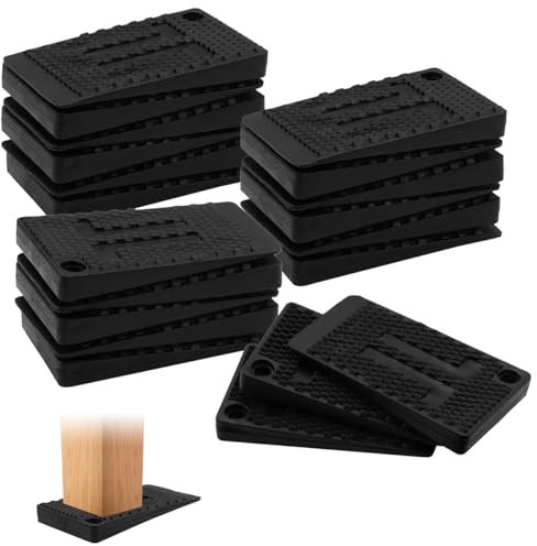 20 Piezas Cuñas para Nivelar Patas de Muebles, 50 * 30 * 6mm Cuñas de Muebles Antideslizantes, Cuñas para Calzar Muebles, Cuñas de Plástico para Nivelar, Almohadillas de Nivelación de Muebles