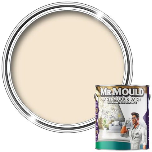 Mr Mould Anti Damp Paint | Damp Seal Prevent Build-up of Mildew | Damp Proof Paint for Wall and Ceiling | Anti Condensation (Magnolia, 1 Liter)