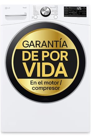 LG RH18U8AVCW - Secadora con Inteligencia Artificial 18 kg, Bomba de Calor Dual Inverter, Eficiencia D, Serie XXL, Motor Direct Drive, AI Dry™, Limpieza Automática del Condensador, Color Blanco