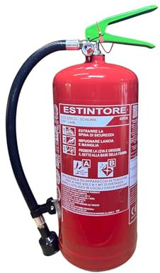 Estintore a schiuma 6 LT EN 3/7 Omologato e Certificato Ideale per Qualsiasi azienda Completo di Staffa Cartello e Certificato di Controllo Semestrale