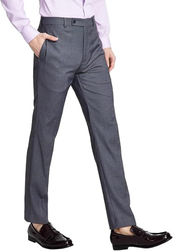Calvin Klein Slim Fit Dress Pant Pantalones de Traje, Gris Medio, 29W x 30L para Hombre