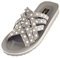 Siebi's Badeschuhe Damen - Beach - leichte Badepantolette Frauen (Tupfen grau, numeric_37)