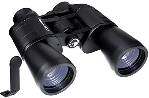 Praktica Falcon 7x50mm Porro Prism Field Black Binoculars & Tripod Mount Adapter - Fully Coated Lenses, Sturdy Construction, Aluminium Chassis, Bird Watching, Sailing, Hiking, Sightseeing, Astronomy