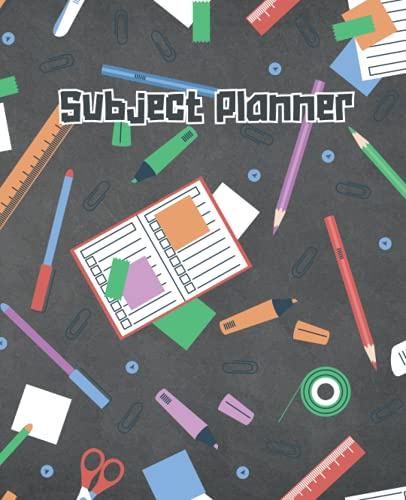 Subject Planner: Undated Studnet Academic Subject Tracker Notebook to Organize Daily School Assignment. This is perfect for Elementary/Preschool/High School/College and University Students.