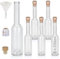 Flaschen Set 6 x 250ml hochwertige Glasflaschen leer mit Korken Schrumpfkapseln & 1 Trichter zum selbst Befüllen mit Gin Whisky Schnaps Likör Essig Öl günstige Flaschen Ginflaschen Whiskyflaschen