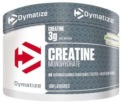 Dymatize Creatine Monohydrate Unflavored Powder 300g - 100% Creapure Creatine - Aminosäure - Kreatin