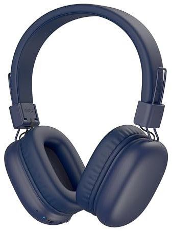 Cascos Inalambricos Bluetooth Niño, Auriculares Inalambricos Diadema Plegable, Límite de Volumen de 85/94dB, Micrófono Integrado, 50 Horas de Reproducción, Headphones Niño para Escuela, Viaje (Azul)