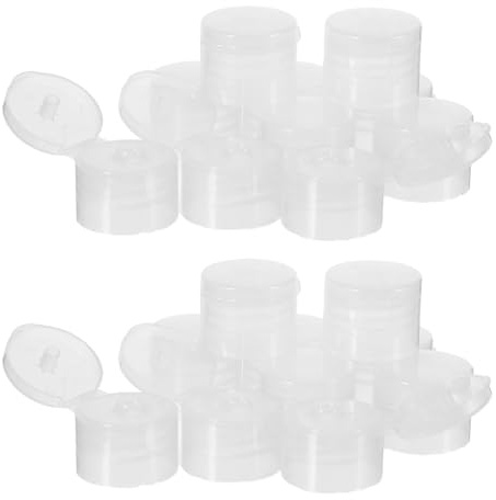COLLBATH 100 St Plastflaska Flip-Cap Lotion Flasklock Ersättningslock För Lotionflaska Emulsionsflasklock Flaskkorkar Lotionflaska Trycklock Schampoflasklock Transparent