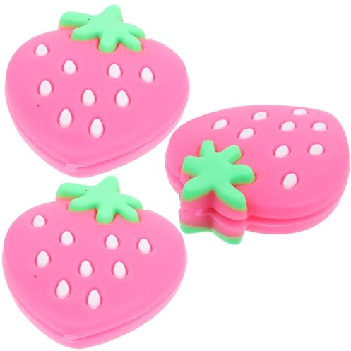 HINTRMENT Amortiguadores de Vibraciones para Raquetas de Tenis 3 Piezas de Silicona Color Rosa Fresa, Accesorios Antivibración para Deportes y Protección en Partidos de Tenis