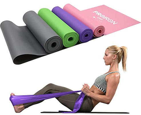 PROIRON Bandes Elastiques de Résistance Fitness Naturel Latex Bandes d'exercice pour Musculation Etirement Yoga Pilates dans Salle de Gym ou Domicile (Violet, 2M)