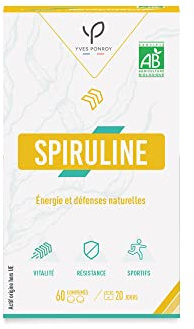 Spiruline bio - Fortifiant - Etat de Fatigue - 60 comprimés - fabriqué en France - vegan - Yves Ponroy