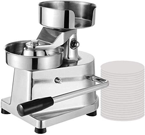 Commercial Hamburger Patty Press Maker for Large Stuffed Burgers with 500 Wax Papers BBQ Grill Burger Press Tool