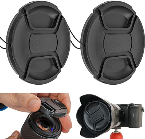 Tapa para Lente de cámara, diámetro Ø 49 mm, Tapa de protección Snap On, Compatible con Nikon, Canon, Sony, Sigma, Tamron, Olympus, Fujifilm, Cobertura Universal para cámara, Tapa Protectora Lente