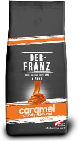 Der-Franz Coffee, flavoured with mit Caramel, Arabica and Robusta coffee beans, 1000 g