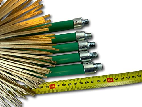 Kit de ramonage pro conduits non gainés | Hérisson acier | Ø 180mm | 8 m en 6 cannes vertes autobloquantes Ø 18mm creuses | Ressort de départ | 5 * 1,4 m + 1 * 1 m | Cheminées | Kibros 5KIT18ACO