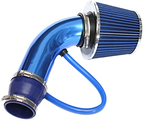 aleawol Kit de filtre d'admission d'air universel en aluminium, 76 mm, filtre d'admission d'air froid de voiture, kit à induction, tuyau d'admission d'air conique, kit de filtre d'admission d'air pour