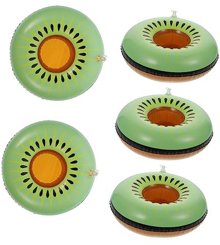 ifundom 1ensemble Porte-gobelets Gonflables Forme De Fruits pour Piscine Accessoires Flottants Colorés pour Boissons Et Jeux Eau