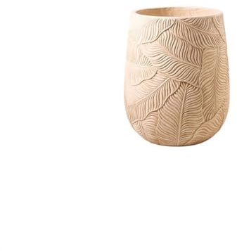 GLigeT Pots de Fleurs Ciment de Feuille de bananier Simple, Grand Sol de Salon, Argile Domestique, jardinière de Gros Calibre Pots de Plantes(Grand)