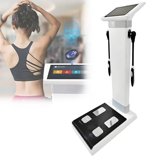 QuinteZhenTially Máquina Análisis Bioimpedancia Táctil HD 10,1 Pulgadas,Máquina Análisis Composición Corporal,con Impresora,para Prueba Altura,Control Peso,Analizador Grasa,Salud Ma