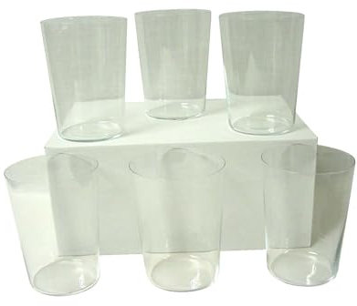 Lote 6 Vasos Sidra Cristal Transparente Extrafino Avilés 500ml