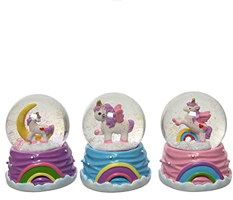 Mini Palle di Neve con Unicorno 5,5 cm