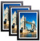 Bobeen A4 Photo Frames, Pack of 3 Black Picture Frame (21x29.7CM) for Table Top and Wall Mounting