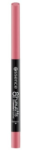essence 8h MATTE comfort lipliner, Nr. 15, Pink, langanhaltend, sofortiges Ergebnis, matt, vegan, wasserfest, ohne Konservierungsstoffe, ohne Parabene, 1er Pack (0.3g)
