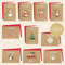 LOViLEE 10x Weihnachtskarten inkl. extra Umschläge & Sticker im Geschenkset - hochwertige Klappkarten zu Weihnachten - Weihnachtskarten mit Umschlag Set in premium Qualität - Kraftpapier Aquarell