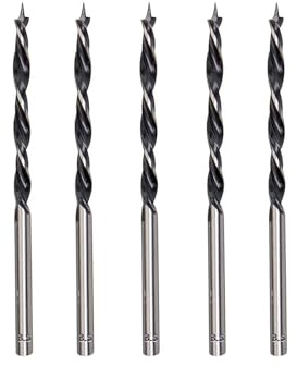 Foyscr 5 Piece 3.5mm Brad Point Wood Drill Bits, Professional Carbon Steel, Clean Efficient Drilling