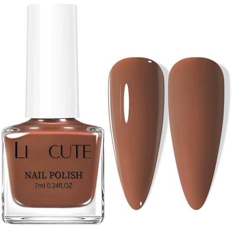 Brun enfärgat nagellack – vattenbaserat snabbtorkande nagelpolering, snabbtorkande och långvarigt giftfritt nagellack, naturligt skimrande färglack för kvinnor nagelkonst gör-det-själv, ingen UV