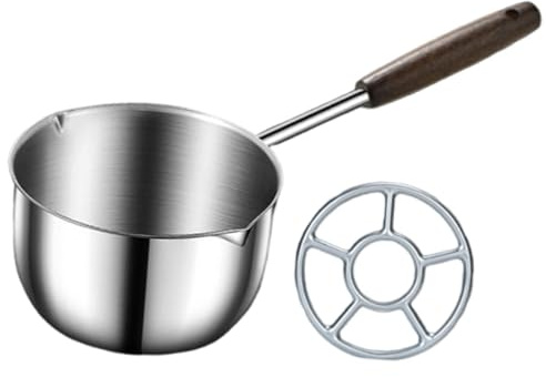 Cazo para Leche, 2 Litros, con Dos Boquillas, para Derretir Chocolate y Calentar Aceite, Sartén Individual para Cocina- 500ml