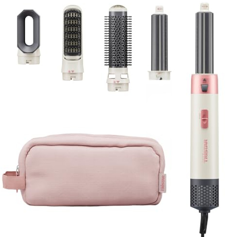 Tristar Airstyler, 5-i-1 stylingverktyg med 5 tillbehör, DC-motor, 3 värmenivåer, 1 steg, 1 000 W, 360° vridkabel, förvaringsväska, HD-2470