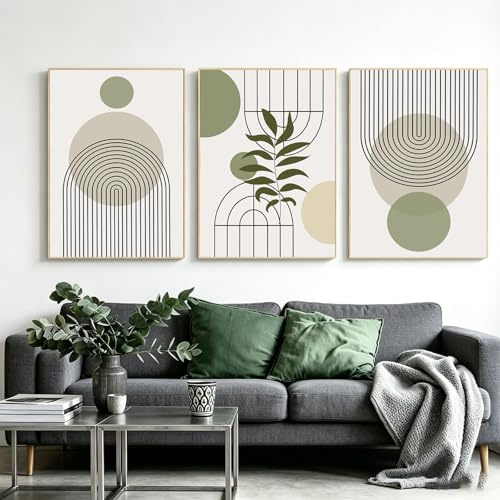 BDKCYO Cuadros murales para sala de estar, imágenes modernas de geometría abstracta, póster artístico, decoración de pared, sin marco (líneas B, 40 x 60 cm)