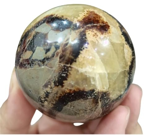 Hermoso Geoda de piedra natural, cristal de brujería decorativo pulido a mano, potenciador del estado de ánimo.(40-50mm)