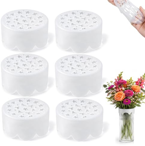 Silikonblomsnät Blomsterarrangör, Flexibel Blomsterstjälkhållare, För Vas Vattentät Groda Enkla Gör-det-själv-arrangemang Bröllop Och Heminredning(6PCS)