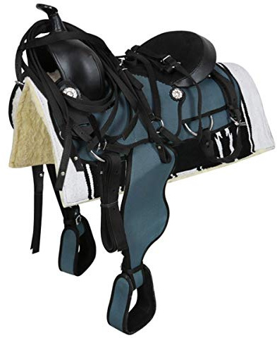 Sella West Sintetica Blu 16” = 40 cm