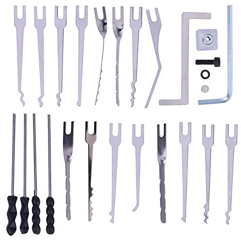 Loboo Idea Locksmith Lockpicking Klingen mit 2 Spannwerkzeug-Set für kabellose elektrische Lockpick-Pistole, 18 Stück