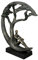 Casablanca Deko Figur Skulptur aus Kunstharz - Träumer Traum - mit Spruchanhänger - Dekoratin Innenbereich -Farbe: Bronze - Höhe 32 cm