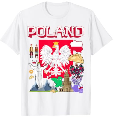 Polska Polish Ideas For Kids & Polish Folk Poland Flag T-Shirt