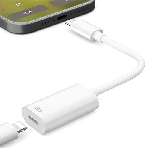 ASKUBSKU für Lightniing USB C Adapter für iPhone 16e 16 15 Pro Max 15 Plus 5G iPad 10,Audio Adapter Lightniing auf USB C,Typ C Aux Kopfhörer Adapter Laden Datenübertragung 3 In 1 für iPad Air Pro Mini