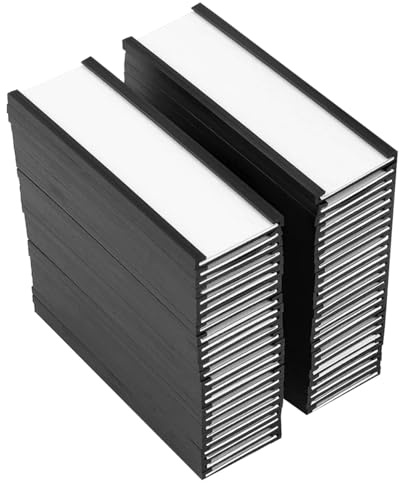 CENPEK 50 st magnetisk etiketthållare 76x25 mm C-formad etikettklämma med 50 transparenta skyddsfilmer och 100 vita pappersremsor för lagerhyllor, väggskåp och lådor
