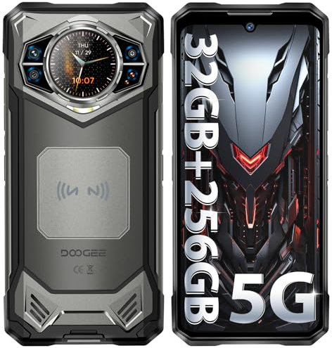 DOOGEE S200 Outdoor Smartphone 5G Android 14, 32GB RAM+256GB/2TB ROM Outdoor Handy Ohne Vertrag, 10100mAh(33W) Baustellenhandy, 6.72 FHD+ 120Hz, 100MP+20MP Nachtsicht, IP68/ IP69K/ 5G Dual SIM/NFC
