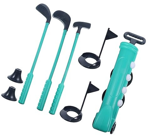 PERSELOSO 1 Set Golf Outdoor Golfwagen Kleinkind Golfschläger Golfbälle Frühes Lernspielzeug Golfschläger Golfspielzeug Für Kleinkindspielzeug Für Jungen Golfruten Blau