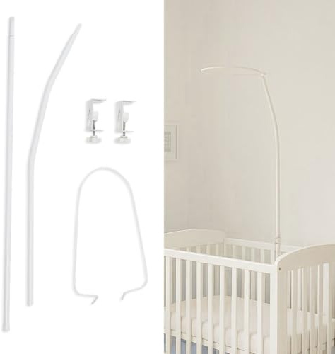 Baby Fancyroom Baldacchino baldacchino facile da montare, struttura in metallo bianco per culla lettino, culla per bambini, cielo, ragazzi e ragazze