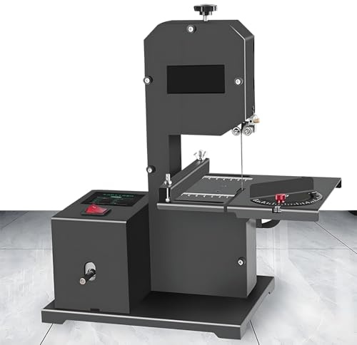 DPLWJPP Sierra de Cinta Profesional de Banco Máquina de Sierra de Cinta Multifunción Mesa de Trabajo de Metal Inclinable a 45° Altura de Corte de 70mm Corte Curvado y Recto