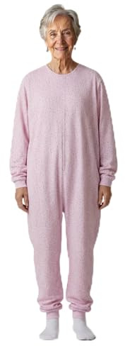 Confezioni_Emy Pyjama intégral médical unisexe – Grenouillère adulte coton 100% – Pyjama dos zip seniors – Vêtements gériatriques confortables Made in Italy