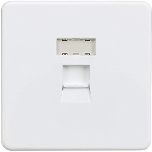 Knightsbridge SFRJ45MW Screw Less RJ45 Network Outlet, White