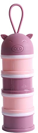 Uposao dispensador de leche en polvo portátil caja dosificadora dispensador contenedor almacenamiento leche polvo caja leche fórmula infantil se puede apilar 4 capas para viajes y exterior
